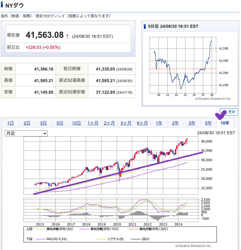 出典）SBI NYDW 10y 20240831