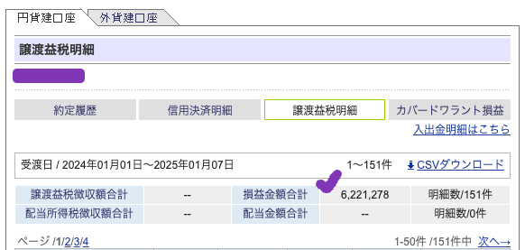 2024 SBI 譲渡益税明細